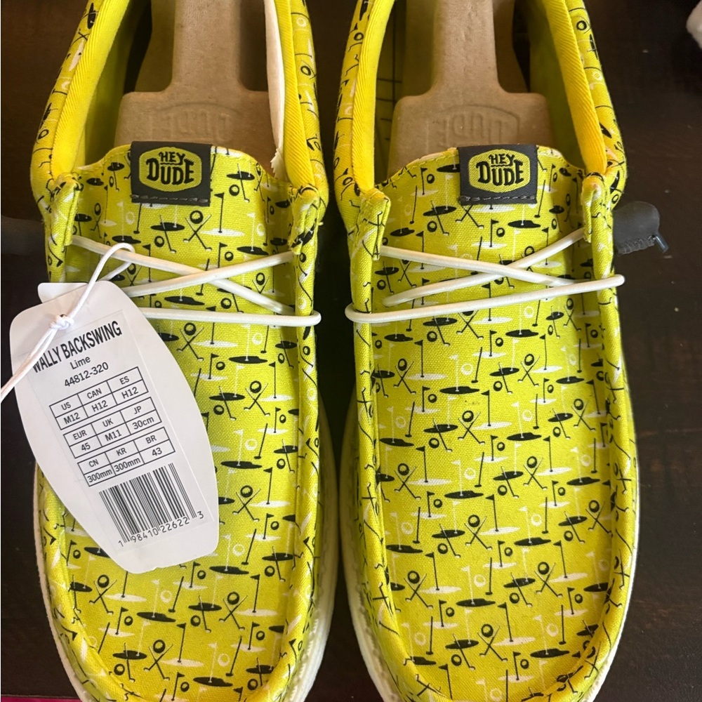 Hey Dude Yellow Patterned Sneakers